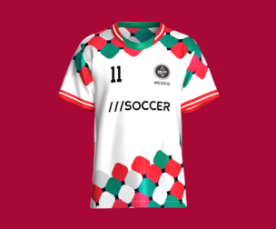 Men Vibrant Mosaic Print Mexico Soccer Jersey | Marvelous / Clo3d / obj / fbx