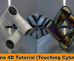 How to Create an Abstract Loop with Touching Cylinders