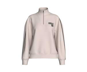 Girls Drop Shoulder Half-Zip Pullover Jacket | Marvelous / Clo3d / obj / fbx