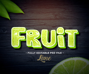 Lime PSD Fully Editable Text Effect. Layer Style PSD Mockup Template