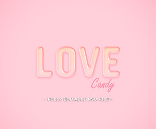 Love PSD Fully Editable Text Effect. Layer Style PSD Mockup Template