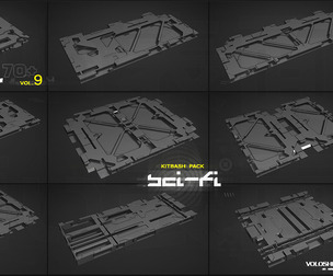 Sci-Fi walls Kitbash Pack 70+ Vol.9