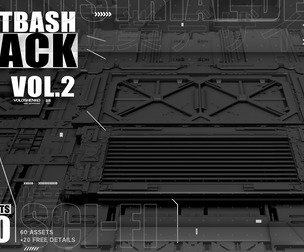 Sci-Fi walls Kitbash Pack 80+_Vol.2