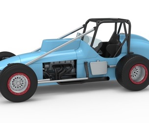 Dirt Silver Crown Champ car Scale 1:25