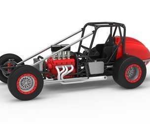 Dirt Silver Crown Champ car Base Scale 1:25