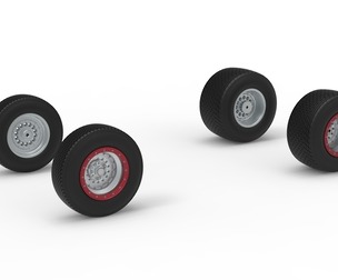 Wheel Set of Dirt Silver Crown Champ car Scale 1:25