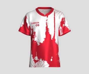 Men Red White Abstract Paint Splash Graphic Jersey | Marvelous / Clo3d / obj / fbx