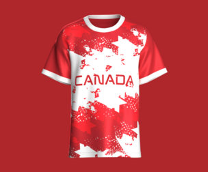 Men Red White Grunge Arrow Graphic Canada Jersey | Marvelous / Clo3d / obj / fbx