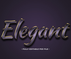 Elegant PSD Fully Editable Text Effect. Layer Style PSD Mockup Template
