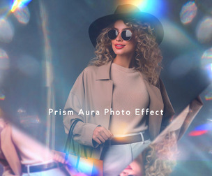 Prism Aura Photo Effect PSD Template