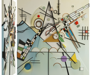 Kandinsky Style Abstract Relief | 3D Wall Panel | High Detail