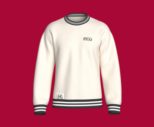 Men Crewneck Sweatshirt with Striped Ribbing | Marvelous / Clo3d / obj / fbx