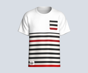 Men Color Block Nautical Stripes Pocket T-Shirt | Marvelous / Clo3d / obj / fbx