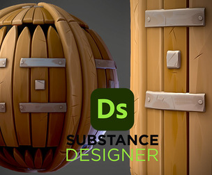 Stylized Wood Door