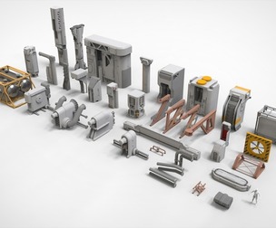 sci-fi Architecture kitbash 7