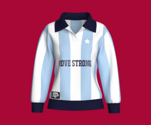 Girls Color Block Striped Sweatshirt With Patch | Marvelous / Clo3d / obj / fbx