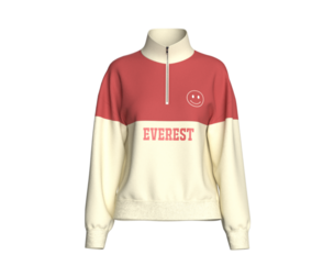 Girls Drop Shoulder Printed Quarter-Zip Jacket | Marvelous / Clo3d / obj / fbx