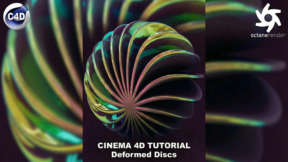 Create Abstract Deformed Discs in Cinema 4D