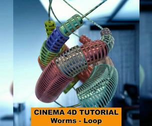Abstract Looping Worm Animation