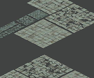 Medium city - brick pavement
