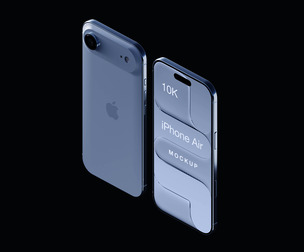 iPhone Air Mockup PSD Template - Professional High-End 10K Floating Apple Device UI/UX