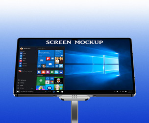Tablet Screen Mockup PSD Template - Professional High-End Desktop UI/UX & App Display