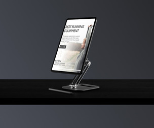 iPad Pro Mockup PSD Template - Professional High-End Tablet Display on Adjustable Desk Stand