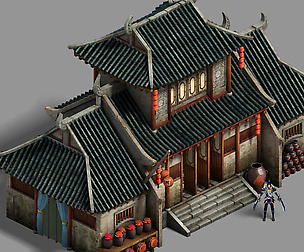 Medium city - wine square