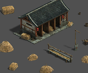 Medium city - stables - raising stables