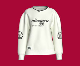 Girls Oversize Printed Sweatshirt With Patch | Marvelous / Clo3d / obj / fbx