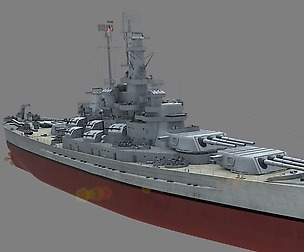 USS BB-59 Massachusetts Battleship