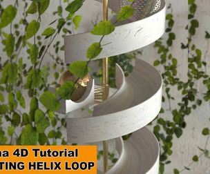 Oscillating Helix Loop Animation
