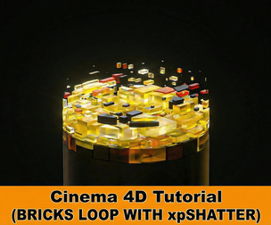 Abstract Looping Brick Animation with xpShatter