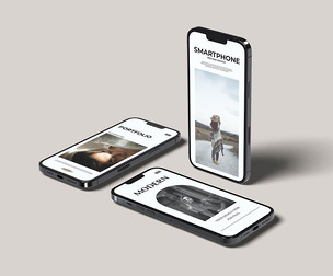 iPhone 13 Pro Max Mockup PSD Template - Professional High-End Triple Smartphone UI/UX