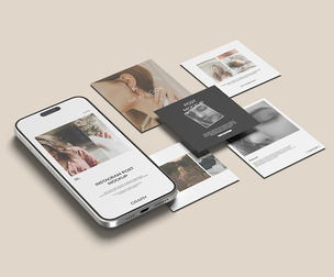 Post Mockup PSD Template - Professional High-End Dual Social Media Feed & Smartphone UI/UX