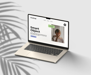 MacBook Air Mockup PSD Template - Professional High-End Apple Laptop UI/UX Website