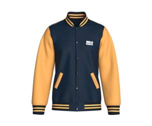 Men Contrast Sleeve Varsity Bomber Jacket | Marvelous / Clo3d / obj / fbx