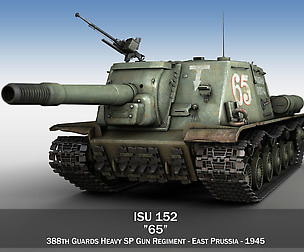 ISU 152 - 65 - Soviet heavy self-propelled gun