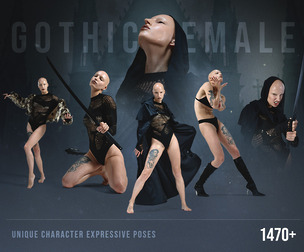 1470+ Unique Gothic: Female Character Expressive Poses