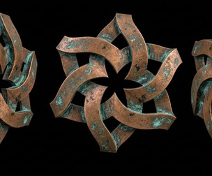 Abstract Geometric Interlace Relief