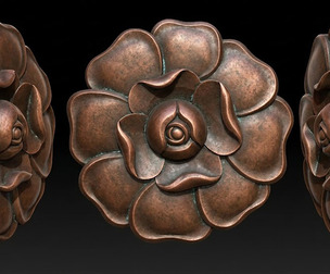 Classic Floral Rosette Ornament  3D Model