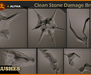 41 Rock Damage & Crack - for Blender and ZBrush