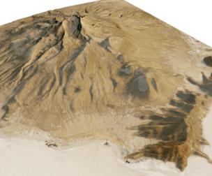 Tunupa stratovolcano 3d model terrain