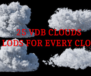 Cloud Pack 01 VDB with 3 LODS