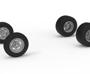 Wheel Set of Dirt Silver Crown Champ car Version 2 Scale 1:25