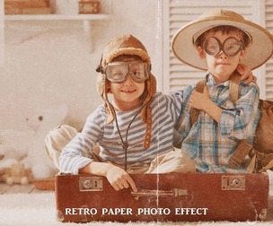 Retro Paper Photo Effect PSD Template