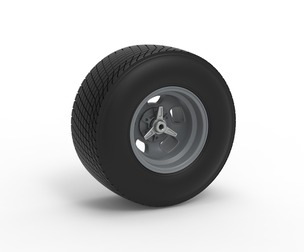 Rear wheel of Vintage Champ car Scale 1:25