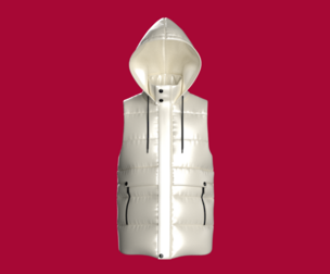 Men Sleeveless Puffer Hooded Jacket | Marvelous / Clo3d / obj / fbx