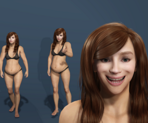 High-Quality Realistic Pregnant Beautiful Woman 3D Model
