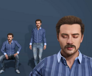 Realistic East  Male 3D Character Fully Animatable Expressive